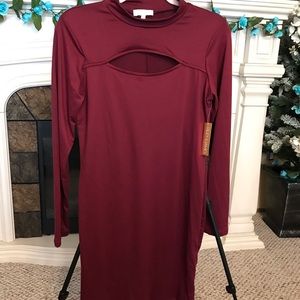 Turtleneck Red Dress